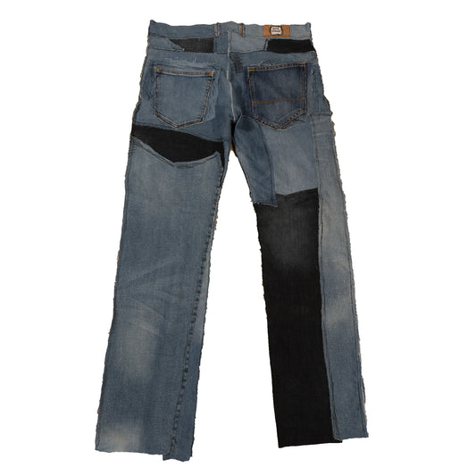 "Blue Noise" Patchwork Denim