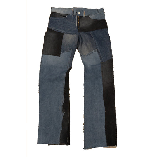 "Blue Noise" Patchwork Denim