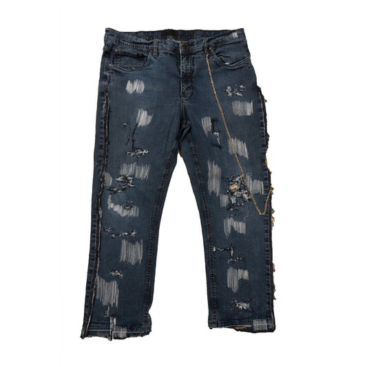 Barbed Rose Distressed Denim