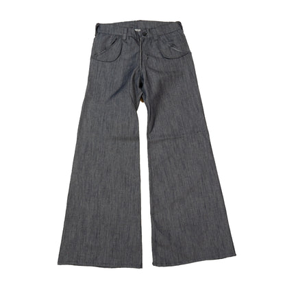 Indigo Flare Wide-Leg Denim