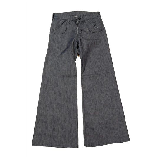 Indigo Flare Wide-Leg Denim